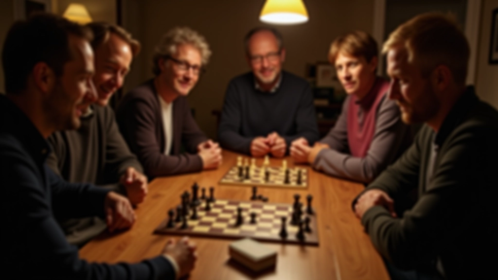 People playing strategy board games at a table