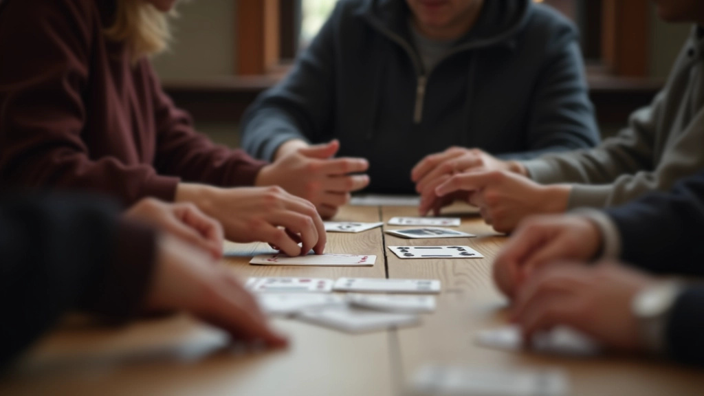 Hands of players during Czech card game tournament showing concentration and engagement at card table